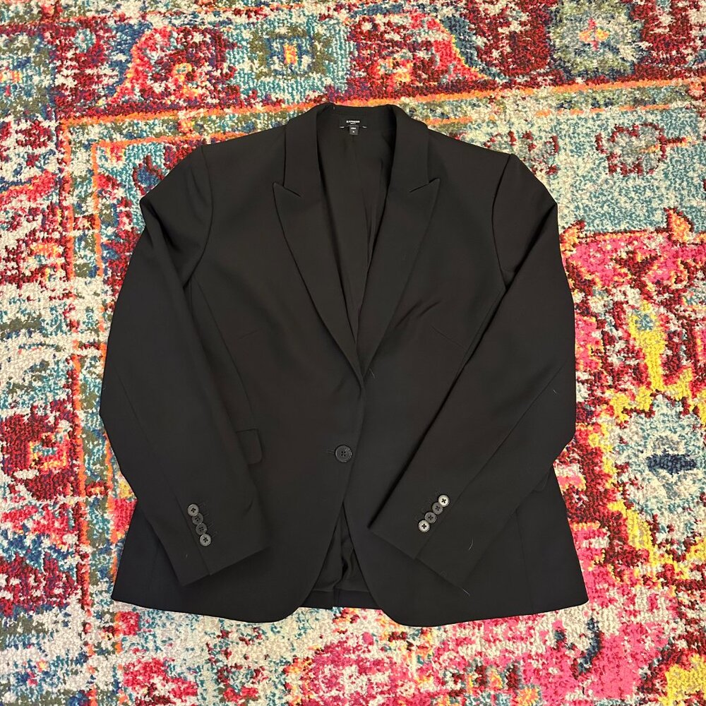 Express Editor Studio Stretch Twill Fitted One Bu… - image 1